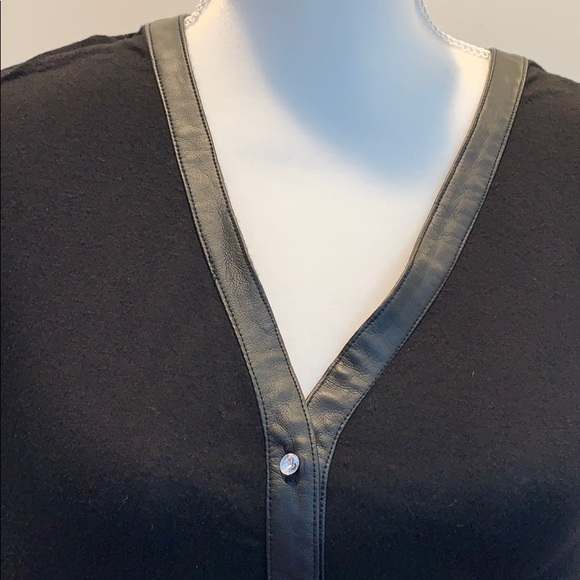 INC Black Diamond Button Dressy Blouse - Picture 4 of 7